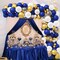 142pcs Royal Blue Gold Balloon Garland Arch Kit, Royal Blue and Gold White Balloons for Graduation Birthday Baby Shower Party Decorations